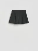 Spodenki damskie - Reserved - Plisowane spódnico-szorty - ciemnoszary - miniaturka - grafika 1