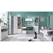 Zestawy mebli dla dzieci - Zestaw Mebli Młodzieżowych B Sigma Meblar Biały Lux / Beton - miniaturka - grafika 1