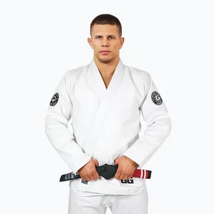 GI do brazylijskiego jiu-jitsu męskie Ground Game Gamer białe - Kimona, stroje i obuwie - miniaturka - grafika 1