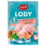 Dodatki do ciast w proszku - Delecta Lody smak truskawkowy 57 g - miniaturka - grafika 1