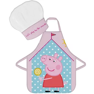 Fartuszek dziecięcy z czapką Peppa groszki - Śliniaki i fartuszki - miniaturka - grafika 1