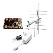 Anteny TV - Antena DVB-T TTV MIDI W Q100 Combo 50cm z Wzmacniaczem, UHF/VHF, Polaryzacja Pozioma/Pionowa, Zestaw do Odbioru MUX-8 w Polsce, Wysoka Jakość i Wyda.. - miniaturka - grafika 1