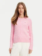 Swetry damskie - Tommy Hilfiger Kardigan WW0WW46514 Różowy Regular Fit - miniaturka - grafika 1