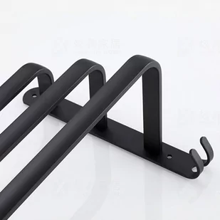 Wieszak ścienny na ręczniki ATHOS 30 cm czarny - Wieszaki łazienkowe - miniaturka - grafika 1