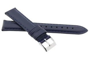 Skórzany pasek do zegarka 14 mm JVD R41309-14 niebieski - Akcesoria do zegarków - miniaturka - grafika 1