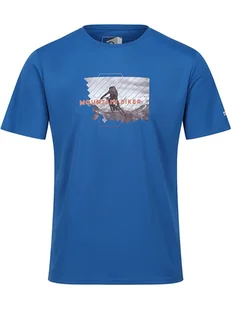 Regatta Koszulka funkcyjna "Fingal Slogan II" w kolorze niebieskim - Koszulki sportowe męskie - miniaturka - grafika 1