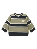 Bluzy i sweterki niemowlęce - Steiff Bluza w kolorze czarno-oliwkowym - miniaturka - grafika 1
