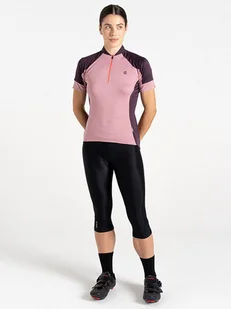 Dare 2b Koszulka kolarska "Flutter Jersey" w kolorze jasnoróżowo-fioletowym - Koszulki sportowe damskie - miniaturka - grafika 1