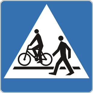 Znak drogowy informacyjny D-6B Przejście dla pieszych i przejazd dla rowerzystów - Wyposażenie miejsc publicznych Znak drogowy informacyjny D-6B Przejście dla pieszych i przejazd dla rowerzystów - Wyposażenie miejsc publicznych - miniaturka - grafika 1