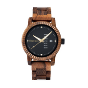 Zegarki męskie - Zegarek drewniany Niwatch COLOUR z datownikiem - TIGERWOOD - miniaturka - grafika 1