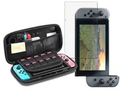 Akcesoria do Nintendo - Etui Alogy Tough Pouch na Nintendo Switch czarne + Szkło - miniaturka - grafika 1