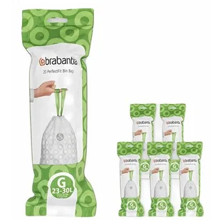 Brabantia worki na śmieci PerfectFit 23 30L(G) 120 szt w rolce White - Worki na śmieci - miniaturka - grafika 1