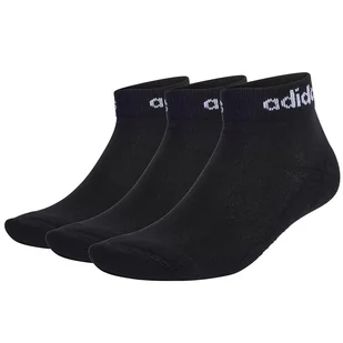 Skarpety adidas Think Linear Ankle 3PP IC1305 czarny 40-42 - Skarpetki męskie - miniaturka - grafika 1