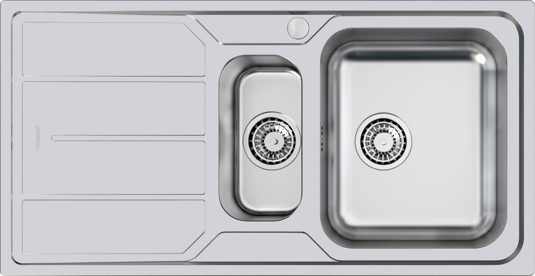 Foster Zlewozmywak 5197061 ELETTRA 970x500 Foster Zlewozmywak PRAWY 1,5 komory+ ociekacz