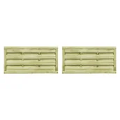 Ogrodzenia - Furtki, 2 szt., impregnowana sosna FSC, 150 x 75 cm, zielone - miniaturka - grafika 1