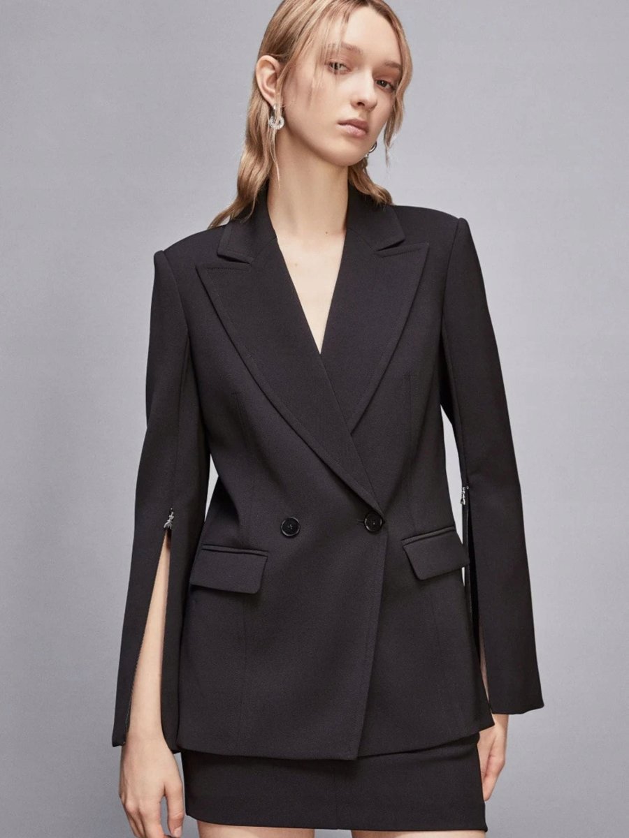 Marynarka damska Patrizia Pepe 8S0515 A545 czarny - Jackets: 38