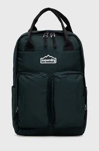 Superdry plecak damski kolor zielony duży gładki - Plecaki - miniaturka - grafika 1