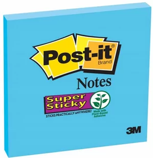Post-It 3M Bloczek samoprzylepny Super Sticky (654-6SS-EB), 76x76mm, 1x90 kartek, elektryczny błękit 3M-70005253284 - Etykiety samoprzylepne i bloki etykiet - miniaturka - grafika 4