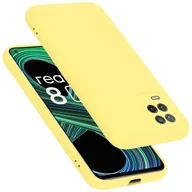 Etui i futerały do telefonów - Pokrowiec Do Realme 8 5G / V13 / Q3 / Q3i / Narzo 30 5G Etui w LIQUID ŻÓŁTY TPU Silikon Case Cover Obudowa Ochronny Cadorabo - miniaturka - grafika 1