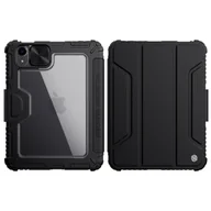 Etui do tabletów - Nillkin Nillkin Bumper Leather Case Pro pancerne etui Smart Cover z osłoną na aparat i podstawką iPad mini 2021 czarny - miniaturka - grafika 1