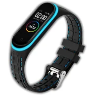 Akcesoria do smartwatchy - Opaska pasek sportowy Vanfone do Xiaomi Mi Band 3/4, czarno-niebieski - miniaturka - grafika 1