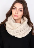 Apaszki i szaliki damskie - Stylowy, warkoczowy komin - SZ003 beż - miniaturka - grafika 1