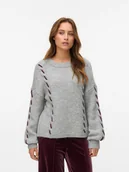 Swetry damskie - Vero Moda Sweter w kolorze szarym - miniaturka - grafika 1