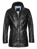 Kurtki męskie - Bugatti Skórzana kurtka w kolorze czarnym - miniaturka - grafika 1