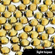 Ozdoby do paznokci - Cyrkonie do paznokci szklane SS3 Light Topaz 50 szt - miniaturka - grafika 1