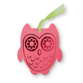 Zakładki do książek - Zakładka do książek ze wstążką - Sowa różowa - Moses - miniaturka - grafika 1