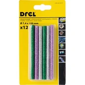 Narzędzia warsztatowe - Wkład klejowy pistoletowy brokatowy 7,4 x 100 mm, zestaw: 12 sztuk Condor - miniaturka - grafika 1