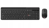 Zestawy myszka + klawiatura - C-Tech C-TECH klawiatura z myszą WLKMC-05B Bezprzewodowy zestaw 2.4GHz CZ Czarny - miniaturka - grafika 1