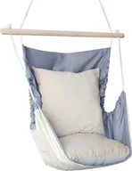 Poduszki ogrodowe - Elior Huśtawka brazylijska z poduszką ecru - popielaty szary - Merko - miniaturka - grafika 1