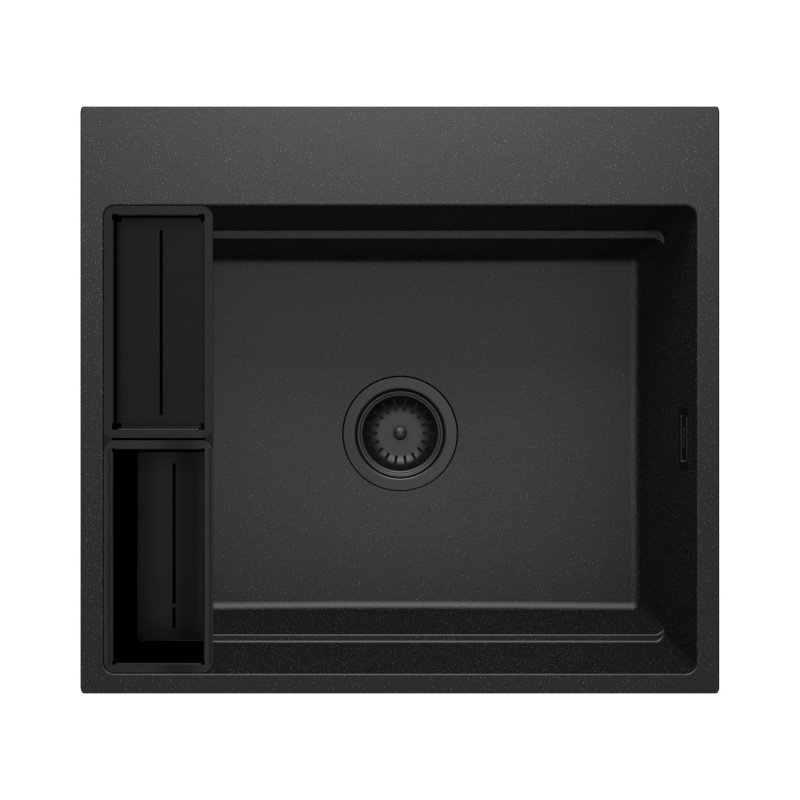 Deante Magnetic Zlewozmywak granitowy jednokomorowy 56x52 cm grafit metalik ZRM_G10A