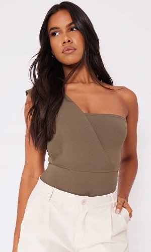 Prettylittlething Khakibody Damskie Gładkie 42 Rsz