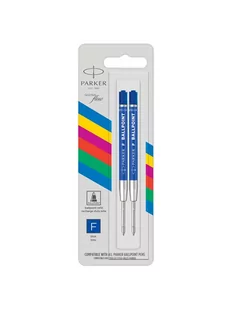 Parker Ballpen economy refill Quinkflow F Blue 2-B - Przybory szkolne - miniaturka - grafika 1