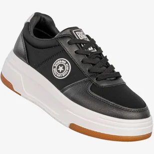 Sneakersy Damskie BIG STAR Ekoskóra Buty Sportowe Półbuty Czarne RR274573 Czarny 37 - Półbuty damskie - miniaturka - grafika 1