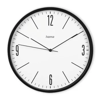Hama - Zegar ścienny 1xAA czarny