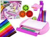 Mały naukowiec - Projektor Stolik do Rysowania Różowy Mazaki Szuflada Import LEANToys - miniaturka - grafika 1