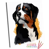 Malowanie po numerach - Zestaw do Malowania po Numerach Dla Dzieci 20x20 cm, Bystry Berneńczyk - miniaturka - grafika 1