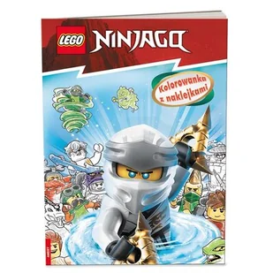 Lego Ninjago. Kolorowanka z naklejkami - Kolorowanki, wyklejanki - miniaturka - grafika 1