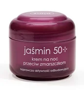 Kremy do twarzy - Ziaja Jaśminowa, krem przeciw zmarszczkom na noc 50+, 50 ml - miniaturka - grafika 1
