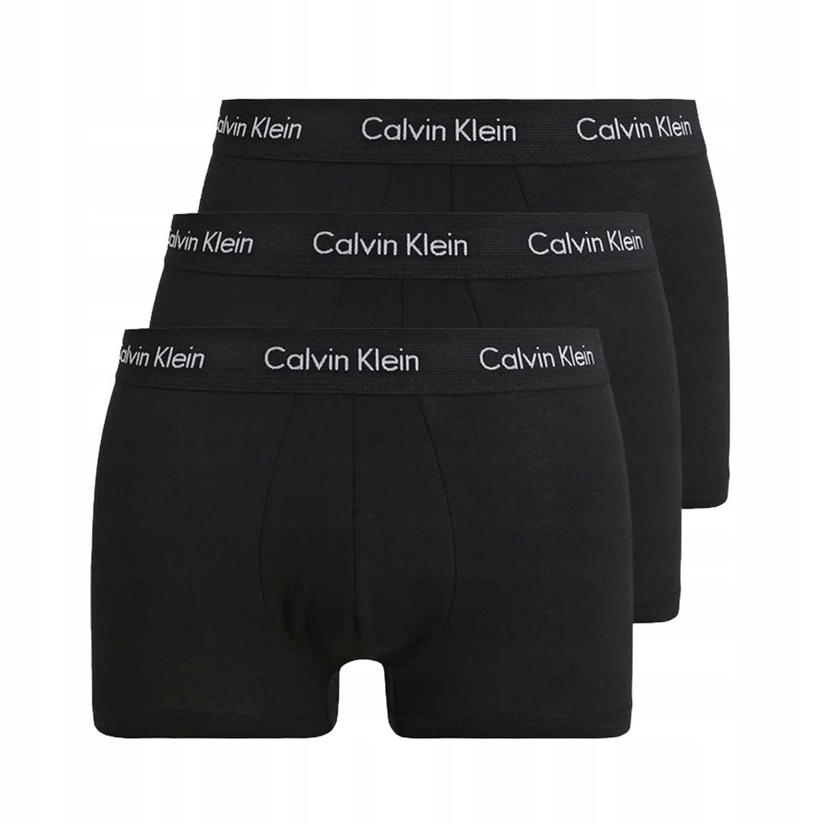 Calvin Klein CK Czarne Bokserki Męskie Majtki Bawełniane z Gumką r. M