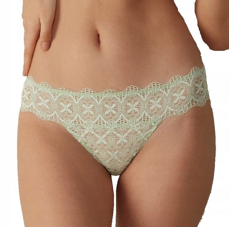 INTIMISSIMI brazyliany majtki damskie koronkowe zielone Nature's Dream S/36