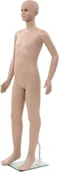 Manekiny wystawowe - Manekin dziecięcy ze szklaną podstawą Beige 180 cm - miniaturka - grafika 1