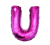Balony i akcesoria - GoDan Balon foliowy litera U, 14", różowy FG-L35RU - miniaturka - grafika 1