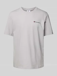 T-shirt z nadrukiem z logo - Koszulki męskie - miniaturka - grafika 1