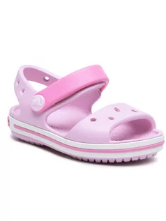 Buty dla dziewczynek - Crocs Sandały Crocband Sandal Kids 12856 Różowy - grafika 1