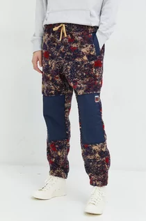 Spodnie męskie - Vans spodnie dresowe męskie kolor granatowy wzorzyste - grafika 1