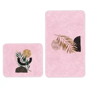 Różowe dywaniki łazienkowe zestaw 2 szt. 100x60 cm – Minimalist Home World - Dywaniki łazienkowe - miniaturka - grafika 1
